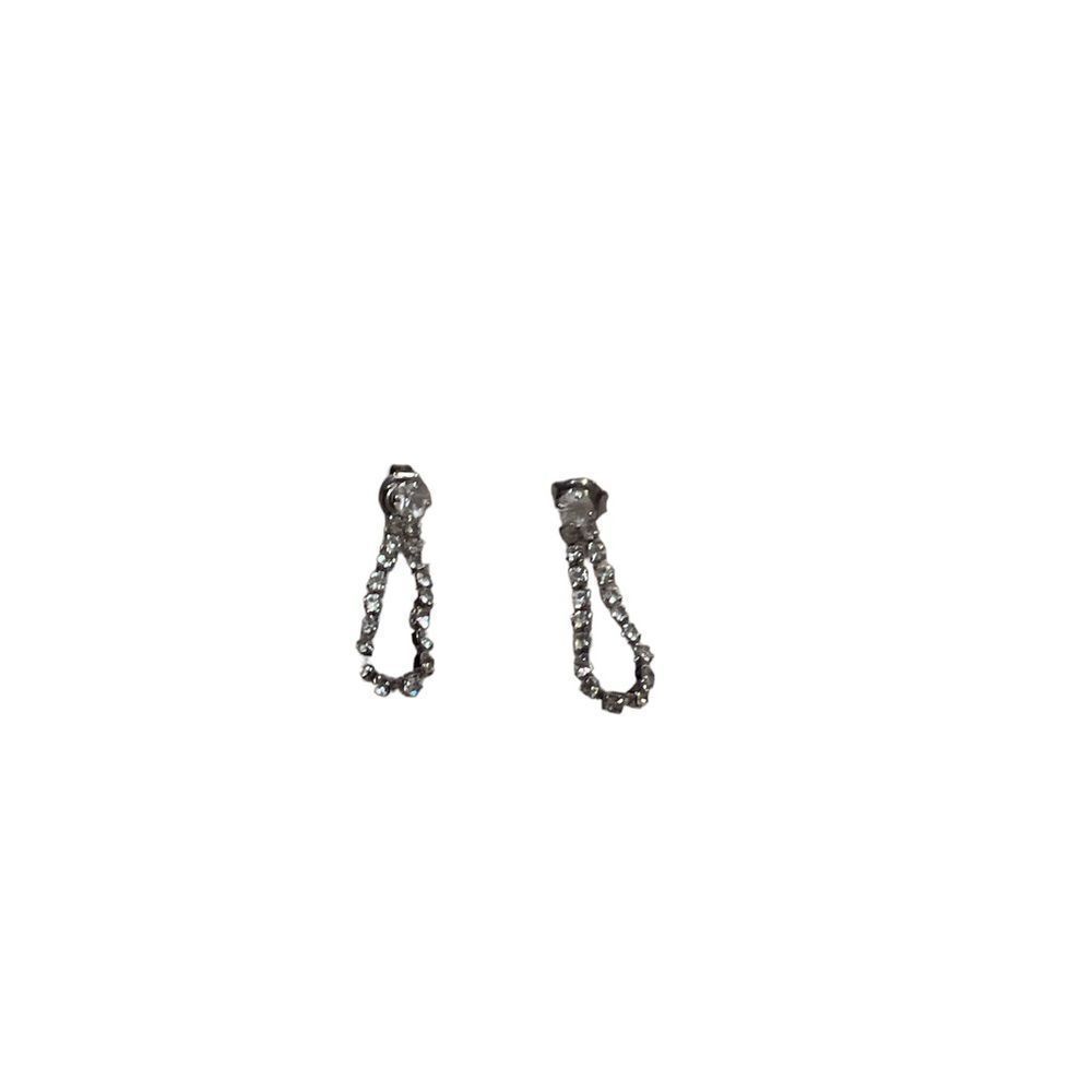 Pierced dangle sparkly earrings.